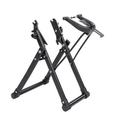 Greensen Wheel Truing Stand, Wheel Tire Foldable Home Mechanic Truing Stand Professional Mountain Road Rim Maintenance Tool Suitable for 25 to 27in Wheels