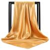 35" Womens Large Satin Square Scarf Silk Feeling Hair Wrapping Gift Headscarf Scarves Ginger Yellow view 1