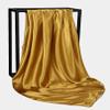 35" Womens Large Satin Square Scarf Silk Feeling Hair Wrapping Gift Headscarf Scarves Ginger Yellow view 2