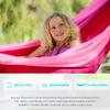 GRASSMAN Kids Hammock-Small Camping hammocks, Portable Camping Gear for Child Indoor/Outdoor use, with Tree Straps & Carabiners Pink view 4