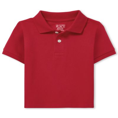 The Children's Place boys Baby and Toddler Uniform Pique Polo Shirt, Classic Red, 4T US