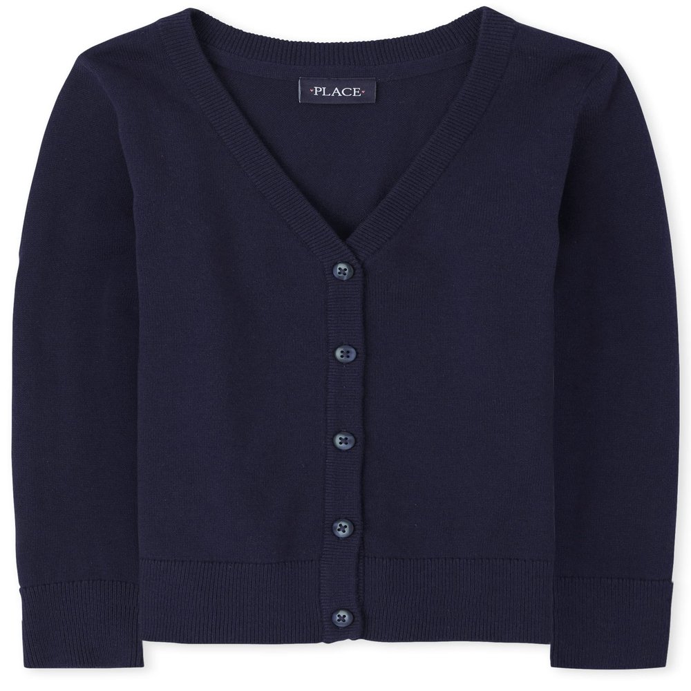The Children's Place Girls' Uniform V Neck Cardigan Tidal XL (14)