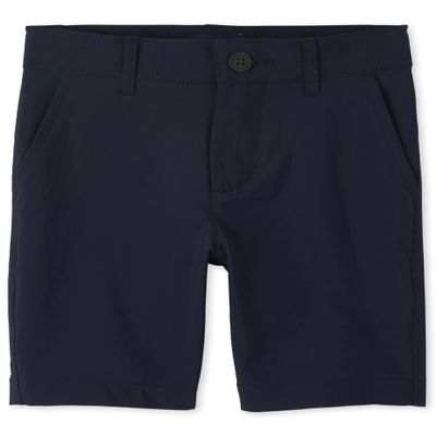 The Children's Place boys Quick Dry Chino Shorts, New Navy, 7