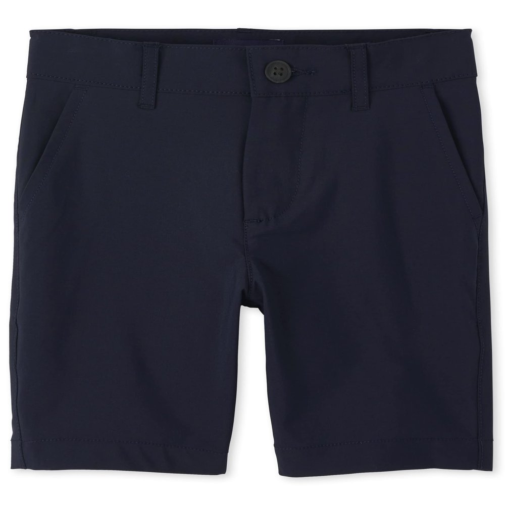 The Children's Place boys Quick Dry Chino Shorts, New Navy, 7