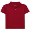 The Children's Place Boys Short Sleeve Jersey Polo, Extra Soft Shirt, Classic Red Single, Large Husky view 1