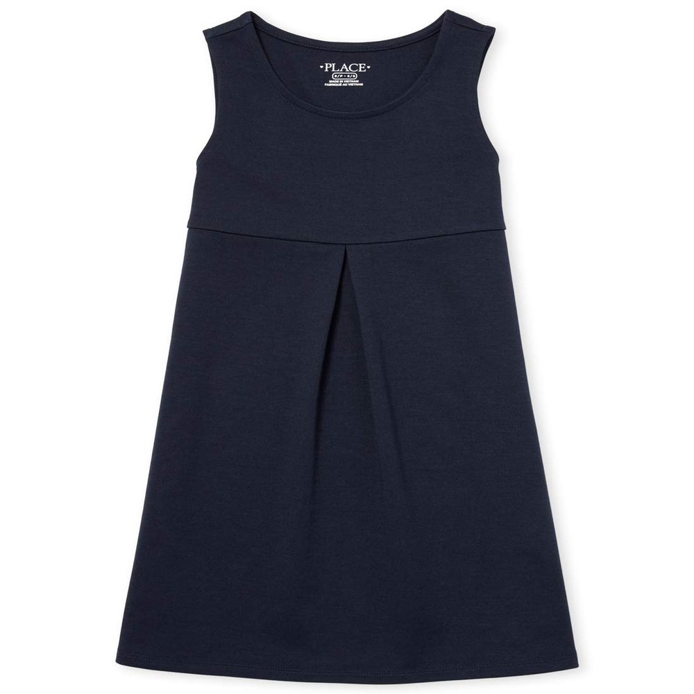 The Children's Place girls Uniform Ponte Knit Jumper Dress, Tidal, 16 Years US