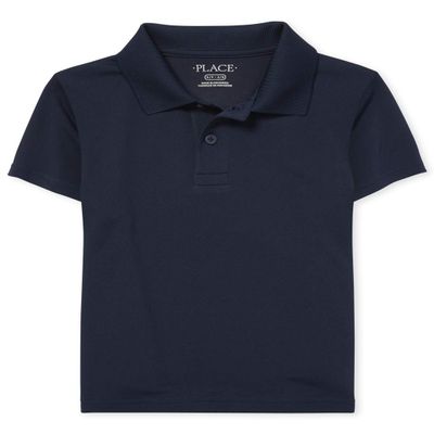 The Children's Place Boys' Uniform Performance Polo, Nautico, XXL (16 husky)