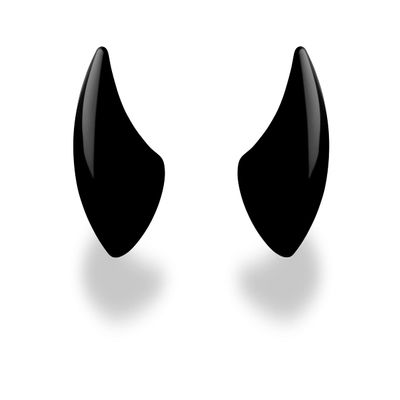 Helmet Flair MagNeatOhz Small Black Devil Horns for Helmet | Made in USA | Magnetic & Interchangeable Horns for Motorcycle, Bike & Ski Helmets - Pair