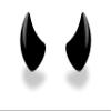 Helmet Flair MagNeatOhz Small Black Devil Horns for Helmet | Made in USA | Magnetic & Interchangeable Horns for Motorcycle, Bike & Ski Helmets - Pair view 1