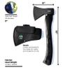 Camping Axe - Camping Hatchet with Sheath -Survival Throwing Axe - Survival Hatchets for Camping and Chopping Wood - Tactical and Survival Hatchet - Bushcraft Axe for Camping view 4
