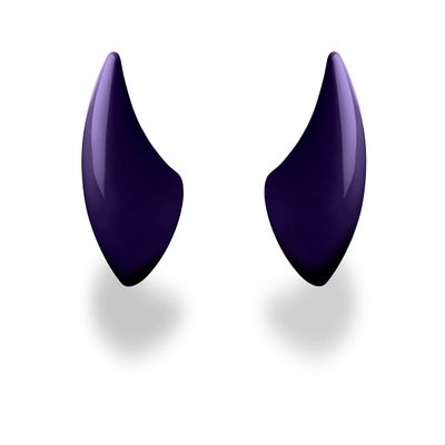 Helmet Flair MagNeatOhz Small Purple Devil Horns for Helmet | Made in USA | Magnetic & Interchangeable Horns for Motorcycle, Bike & Ski Helmets - Pair