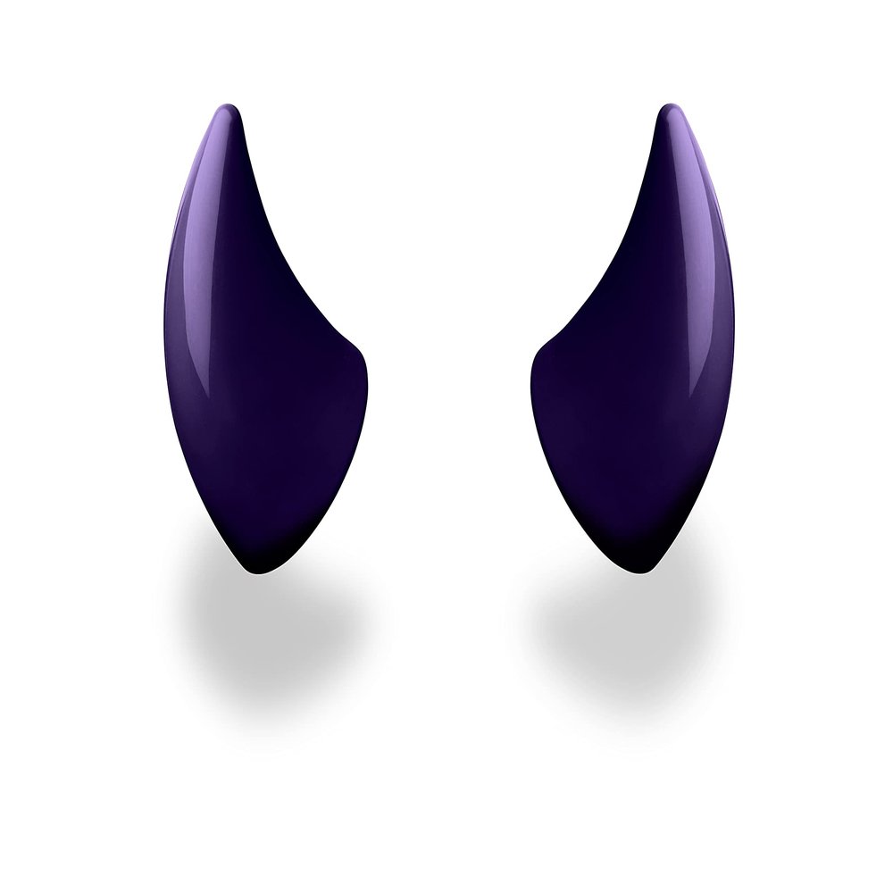 Helmet Flair MagNeatOhz Small Purple Devil Horns for Helmet | Made in USA | Magnetic & Interchangeable Horns for Motorcycle, Bike & Ski Helmets - Pair