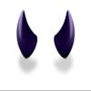 Helmet Flair MagNeatOhz Small Purple Devil Horns for Helmet | Made in USA | Magnetic & Interchangeable Horns for Motorcycle, Bike & Ski Helmets - Pair view 1