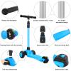 Allek Kick Scooter B03, Lean 'N Glide 3-Wheeled Push Scooter with Extra Wide PU Light-Up Wheels, Any Height Adjustable Handlebar and Strong Thick Deck for Children from 3-12yrs (Aqua Blue) view 2