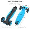 Allek Kick Scooter B03, Lean 'N Glide 3-Wheeled Push Scooter with Extra Wide PU Light-Up Wheels, Any Height Adjustable Handlebar and Strong Thick Deck for Children from 3-12yrs (Aqua Blue) view 4