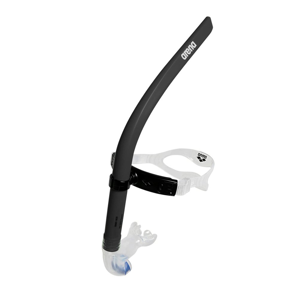 ARENA Unisex Adults Swim Snorkel III Lap Swimming Training Snorkel Pool Exercise Equipment, Black, One Size