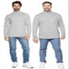 Men's Long Sleeve Turtleneck Heather Gray 2X view 2
