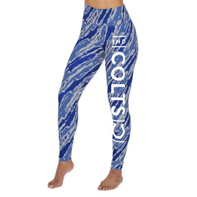 Zubaz NFL Women's Diagonal Streak Leggings, Indianapolis Colts Small