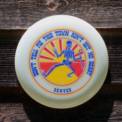 Funn & Frolic - USA Shakedown Denver Poster Art Frisbee 175gm / Glow Grateful Dead Inspired