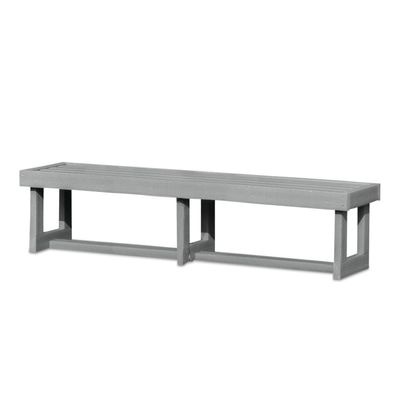 Durawood Dent-Saver Bench for Tennis Courts, Locker Rooms, Parks, Marina, and More (Gray, 4)