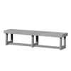Durawood Dent-Saver Bench for Tennis Courts, Locker Rooms, Parks, Marina, and More (Gray, 4) view 1