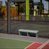 Durawood Dent-Saver Bench for Tennis Courts, Locker Rooms, Parks, Marina, and More (Gray, 4) view 2