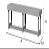 Durawood Dent-Saver Bench for Tennis Courts, Locker Rooms, Parks, Marina, and More (Gray, 4) view 3