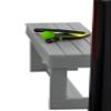 Durawood Dent-Saver Bench for Tennis Courts, Locker Rooms, Parks, Marina, and More (Gray, 4) view 4