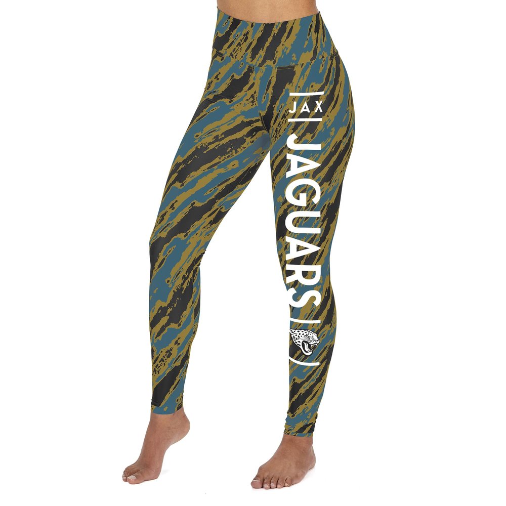 Zubaz NFL Women's Diagonal Streak Leggings, Jacksonville Jaguars X-Small