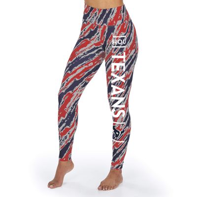 Zubaz NFL Women's Diagonal Streak Leggings, Houston Texans Small