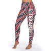 Zubaz NFL Women's Diagonal Streak Leggings, Houston Texans Small view 1