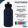 DISCOUNT PROMOS 20 oz. Water Bottles with Push Cap Set of 10, Bulk Pack - Perfect for Gym, Hiking, Camping, Outdoor Sports - Navy Blue view 2