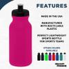 DISCOUNT PROMOS 20 oz. Water Bottles with Push Cap Set of 10, Bulk Pack - Perfect for Gym, Hiking, Camping, Outdoor Sports - Neon Pink view 2