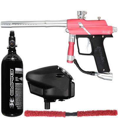 Action Village Azodin Blitz 4 Core Paintball Gun Package Kit (Dust Pink/Polished Silver)