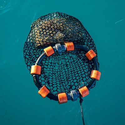 The ChummyHoop - Collapsible Rubber Chum Bag (Orange)