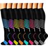 CHARMKING Compression Socks for Women & Men (8 Pairs) 15-20 mmHg Graduated Copper Support Socks are Best for Pregnant, Nurses - Boost Performance, Circulation, Knee High & Wide Calf (L/XL, Multi 34)