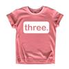 3rd Birthday Girl Outfit 3 Year Old Girls Shirt Three Shirts 3t Toddler Third (White on Mauve, 4 Years) view 1