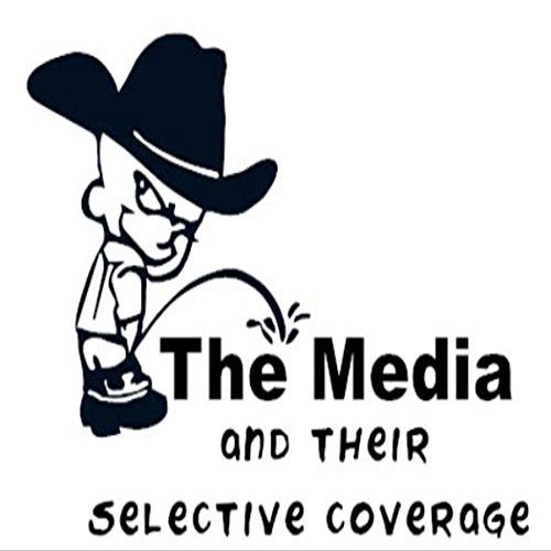 Check Custom Design Piss on The Media and Their Selective Coverage (Red, 10" W)