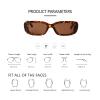 ADE WU Rectangle Sunglasses for Women Men Retro 90s Trendy Narrow Rectangular Sun Glasses Fashion Y2K Stylish,2 Packs:Black & Tortoiseshell view 4