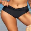 SHEKINI Women's Bikini Bottom Ruched Foldover Swimsuit High Waisted Swim Bottoms (Black, Medium) view 4