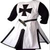 Mens Medieval Crusader Knights Templar Tunic Cape Costumes Renaissance Halloween Surcoat Warrior Black Plague Cloak Cosplay Top (Black, XX-Large) view 1