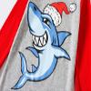 KikizYe Christmas Shark Baby Boys Long Sleeve Pajamas 100% Cotton Pjs Holiday Grey Sleepwears Infant Size 18-24 Months view 3