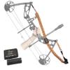 Sunya Paracord Compound Bow Sling with V2 Upgraded Magnetic Connection System. Lightweight Hands Free Shoulder Carrying Sling for Bow Hunting, Field Archery and 3D (Orange Flame Camo) view 1