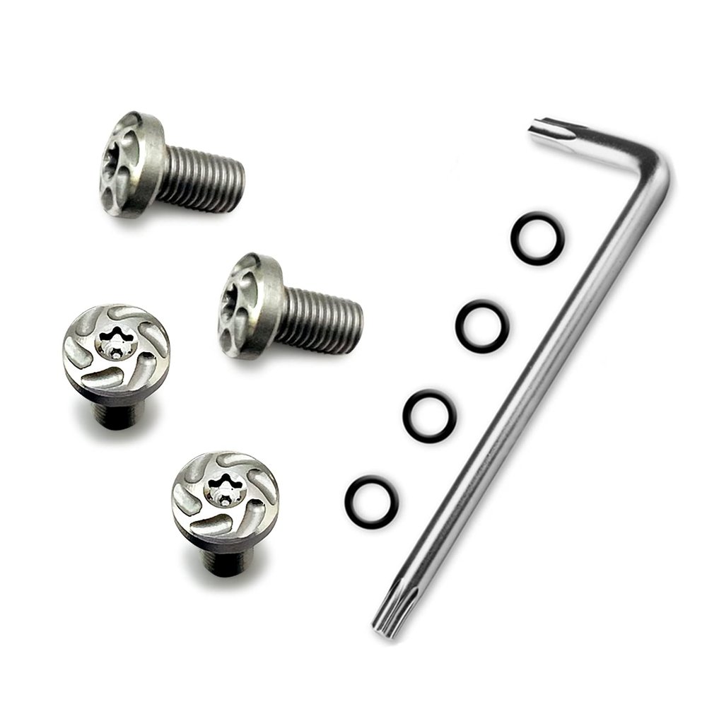 1911 Grip Screws, 4 O Rings, T10 Torx Key, Fancy Silver 1911 Screws
