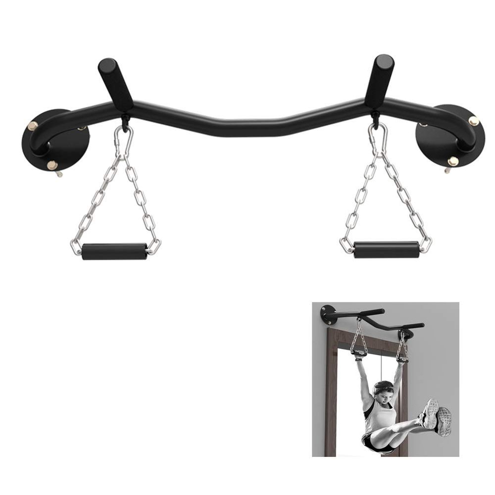 Pull-Up Bars AGYH Wall-Mounted Horizontal Bar, Home Bar Bar, Abdominal Muscles, Chest Muscles and Arm Training Equipment, with Gymnastic Rings