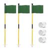 KINGTOP Golf Flagsticks Mini, Putting Green Flag for Yard, All 3 Feet, Golf Pin Flags Hole Cup Set, Fiberglass Portable 2-Section Design, Gifts Idea, Green-3 Pack, 6 Inch Golf Hole Cup view 1