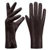 MGGMOKAY Womens Touchscreen Nappa Lambskin Leather Gloves(100% Cashmere Lining),Brown,Medium view 1