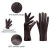 MGGMOKAY Womens Touchscreen Nappa Lambskin Leather Gloves(100% Cashmere Lining),Brown,Medium view 4
