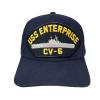 EAGLE CREST USS Enterprise CV-6 Embroidered Patch Cap Baseball Hat Strapback Blue view 1