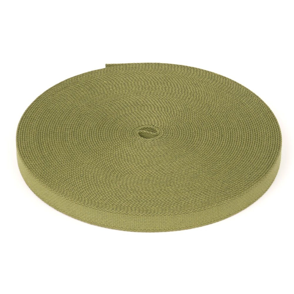 Country Brook Design 5/8 Inch Berry Compliant Camo 483 Olive Green Heavy Cotton Webbing Closeout, 60 Yards